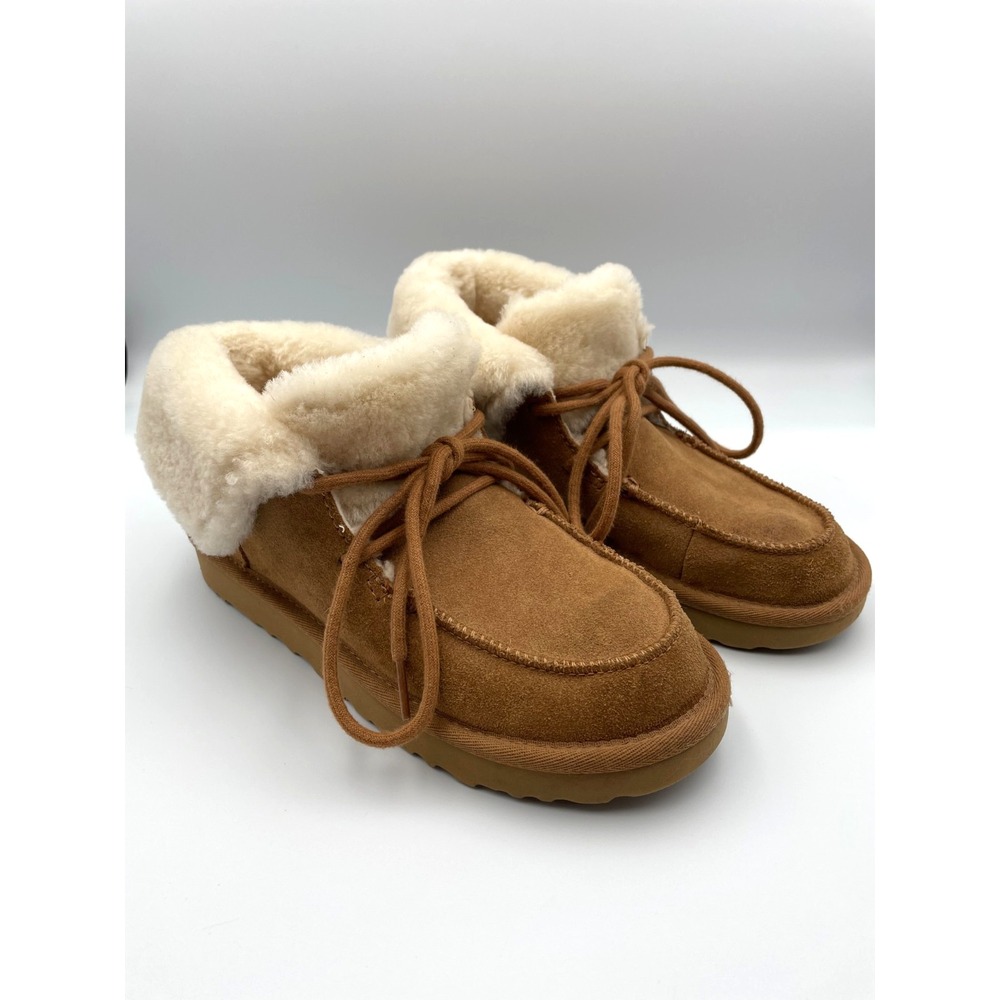 UGG Diara Chestnut Womens Suede Shearling Ankle Boots 1113090 Sz 7